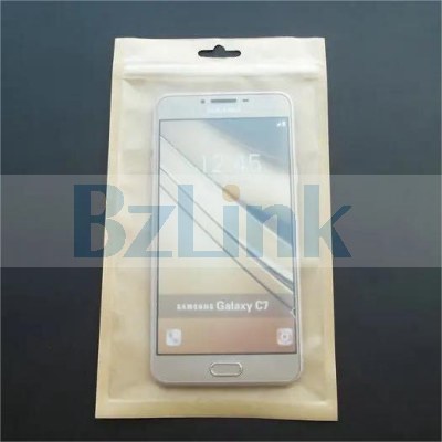 50pcs/Lot Plastic Grind Arenaceous +Kraft Paper Bags,Zipper Lock Bags For Samsung Iphone Case Package