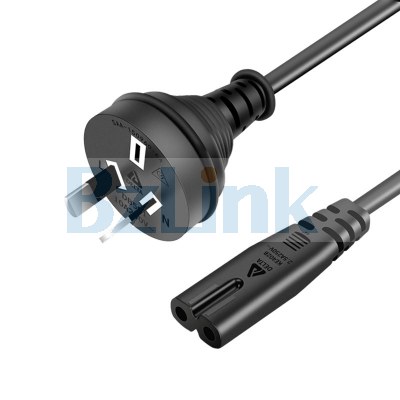 Australian SAA Extension 2GX0.75 C7 5FT Black Carton Box AU 3 Pin Extension Cord IEC 250V