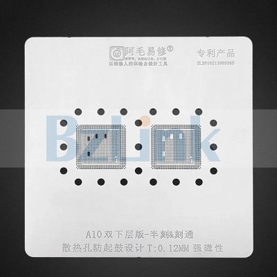BGA Stencil For iPhone A10 A11 A12 A13 CPU Double Bottom Layer IC Solder