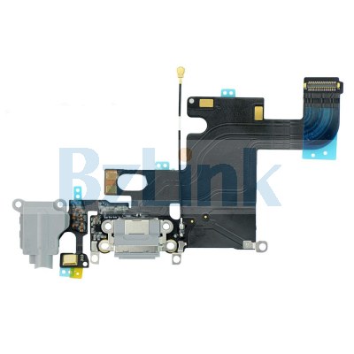 Headphone Jack with Charging Connector Flex Cable - Dark Gray for iPhone 6