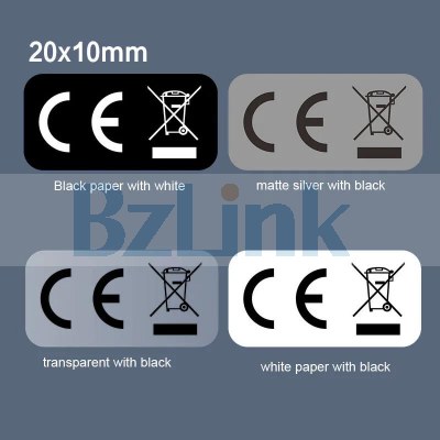 200PCS 20x10mm Europe Union Standard CE Trash Bin Label