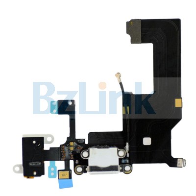 Headphone & Charging Connector Flex Cable White for iPhone 5