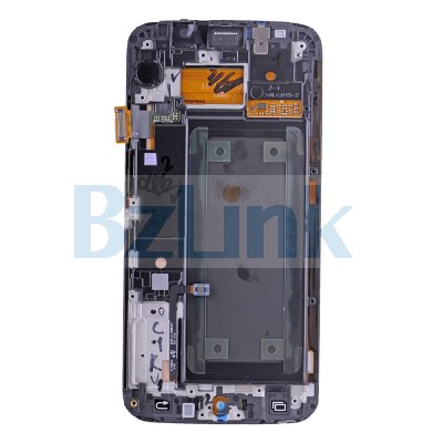 LCD Screen and Digitizer Assembly with Frame - White for Samsung Galaxy S6 Edge SM-G925