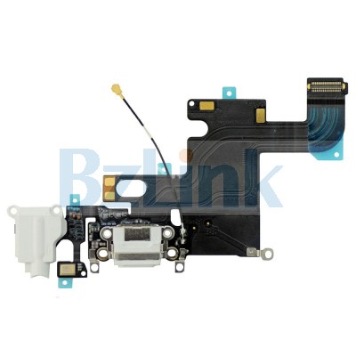 Headphone Jack with Charging Connector Flex Cable - White for iPhone 6