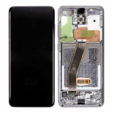 LCD Screen Assembly with Frame - Black for Samsung Galaxy S20
