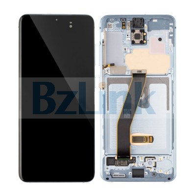 LCD Screen Assembly with Frame - Blue for Samsung Galaxy S20