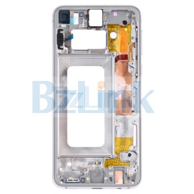 Middle Frame Bezel Plate with Side Keys for Samsung Galaxy S10e SM-G970F DS, SM-G970U, SM-G970W (White)