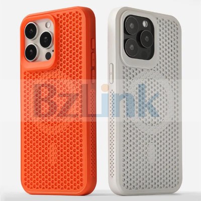 Hollow Mesh Cooling Wireless Charging Magsafe Phone Case For iPhone 15 14