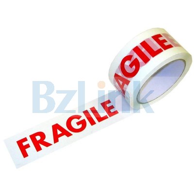 5cm Width 1Roll 66Meters Fragile Red Safety Adhesive