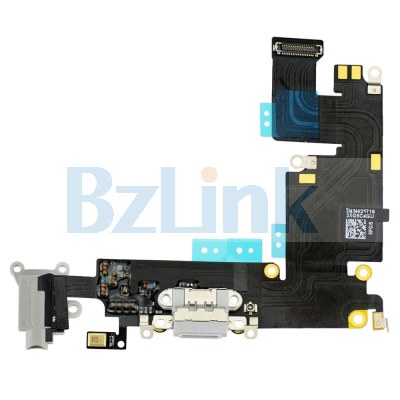 Headphone Jack with Charging Connector Flex Cable - Light Gray for iPhone 6 Plus