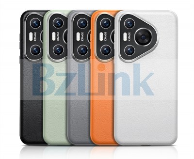 Shockproof Soft PU Leather Metal Camera Lens Mobile Phone Case For Huawei P70 pro