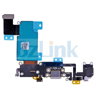 Headphone Jack with Charging Connector Flex Cable - Light Grey for iPhone 6S Plus
