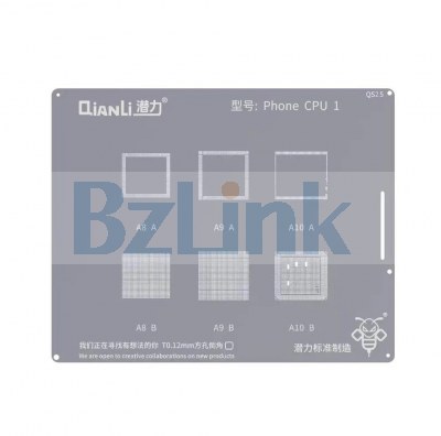 Qianli 0.12MM BGA Reballing Stencil Planting Tin Plate for IPhone CPU A8 A9 A10 A11 A12 A13 A14