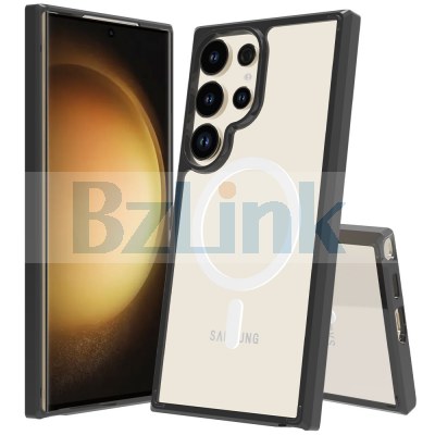 Transparent Shockproof Magnetic Acrylic Case for Samsung Galaxy S22 S23 S24