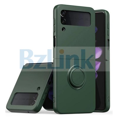 Magnetic Liquid Silicone with Ring Holder Phone Cases for Samsung Galaxy Z Flip 3