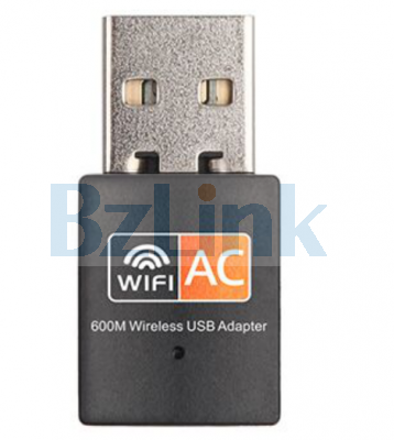 802.11AC 600Mbps Dual Band 2.4G/5.8Ghz Wi-Fi Dongle with External Antenna for Laptop