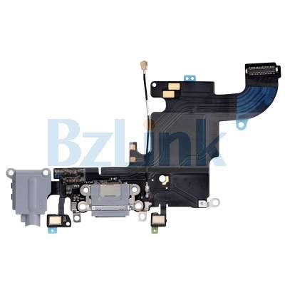 Headphone Jack with Charging Connector Flex Cable - Dark Grey for iPhone 6S