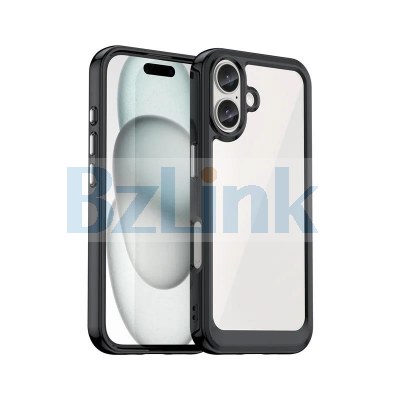 Shockproof Colorful Soft Edge Silicone Transparent Bumper For iPhone 16