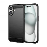 Shockproof Phone Back Soft TPU Carbon Fiber Case For iPhone 16