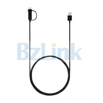 Samsung USB Combo Cable EP-DG930DWE 1.5m, 3A Black USB-A to Micro USB or USB-C