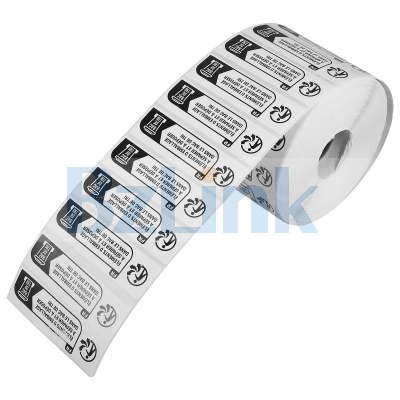 2000PCS/7.00X2.00X0.10cm Applied Paper Recycling Recycle Sign Self-adhesive Packaging Label Stickers