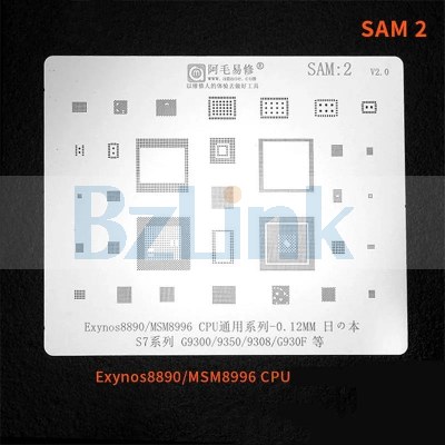 Amaoe BGA Reballing Stencil For Samsung E8825 A520 A310 A9 J5 J4 J3 S8+ S8 NOTE8 NOTE10 S7 S6 S6+ S10 S10+ S21