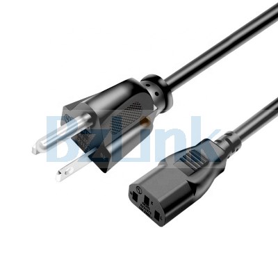 SVT Black 3pin Extension Line C13 US Pin Power Cord